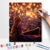 Disney Pintura a óleo digital Rapunzel lanterna arte flutuante DIY feito à mão presente decoração de casa