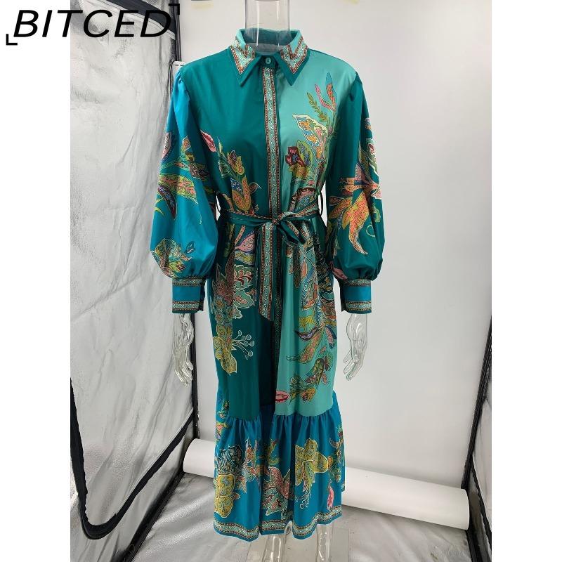BITCED Women's Summer Sexy Fashion Strapless Satin Positioned Print Dress