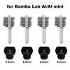 Multi-Size Hardened Steel Nozzle Hot End Assembly for BambuLabu A1/A1 MINI 3D Printer Part