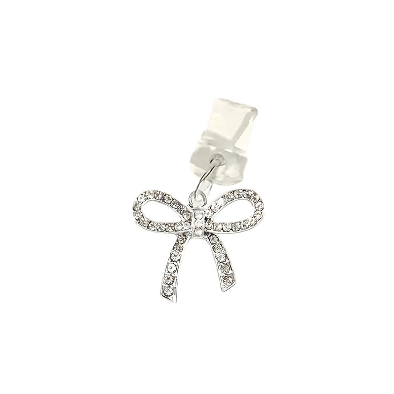 Phone Dust Plug Cute Bow Diamond Phone Accessory Pendant Decoration For Iphone Type-C Charging Interface