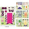 8/16Pcs Number Block Puzzle Make A Face Stickers Educational DIY Waterproof for Storage Box Drawer Guitar Stationery Box Decals
