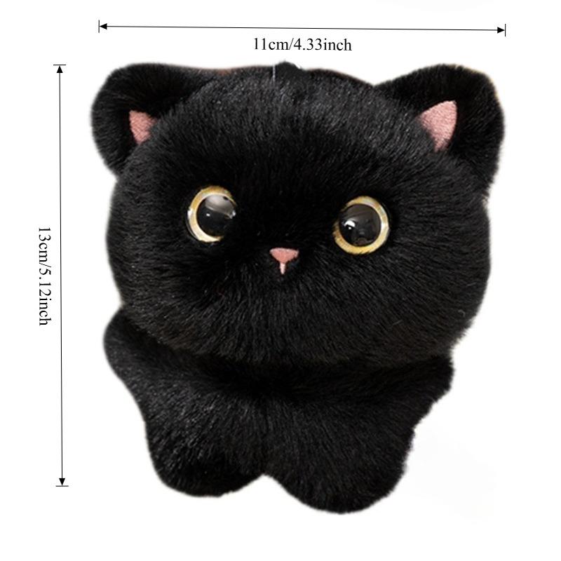 Cute Cartoon Cat Plush Keychain Detachable Magnetic Attraction Stuffed Toys Vivid Elephant Plushie Doll Bag Pendant Home Decor