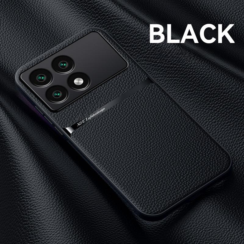 Funda For Xiaomi Poco F6 Pro 5G Magnetic Car Leather Holder Shockproof Case for Pocof6pro Poko Little F6pro F 6 Pro 6F Cover