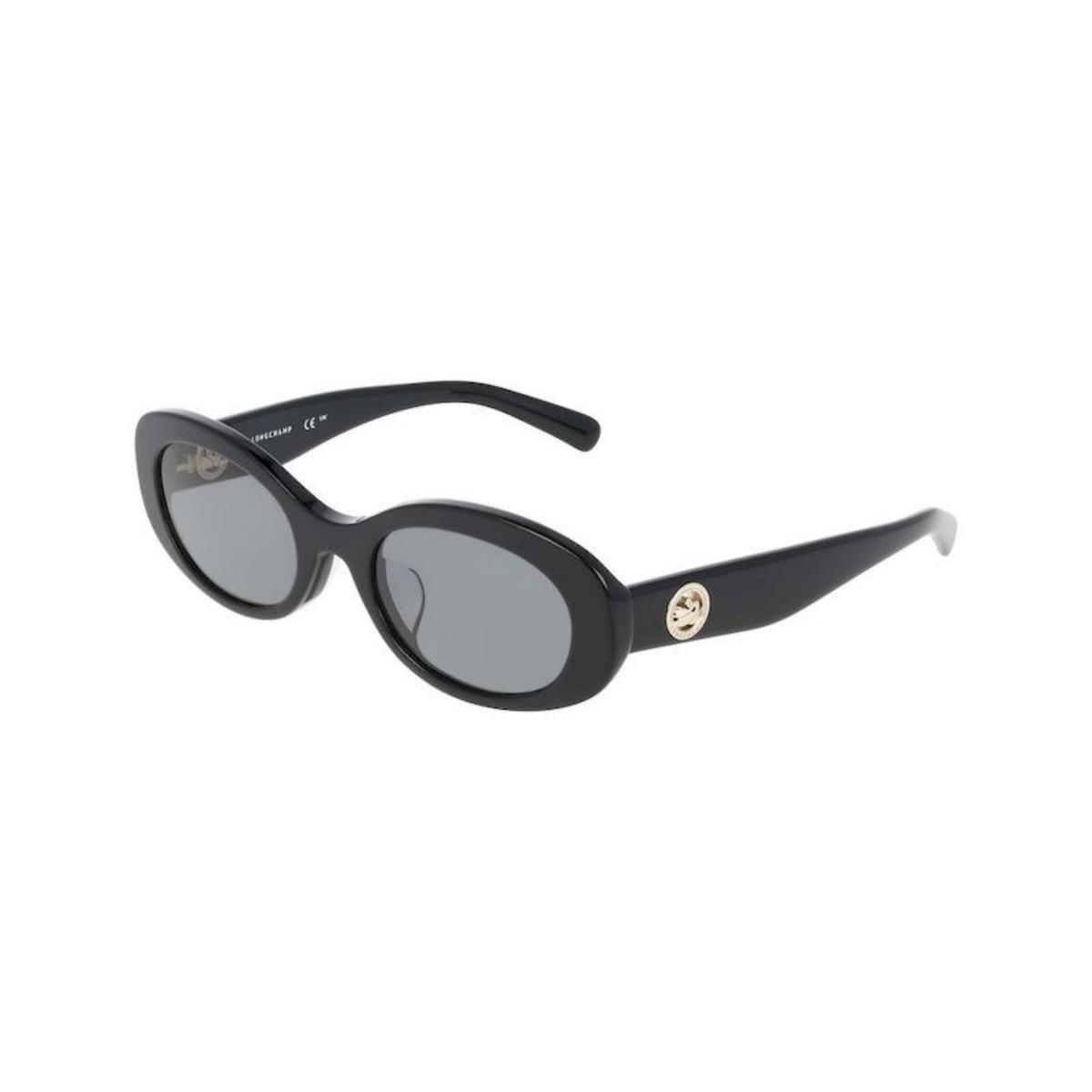 Longchamp Fashionable Face-Shaping Trend Board Sunglasses Women sunglasses LO784-SLB-1 Fashion Black Frame with Gray Lens 001