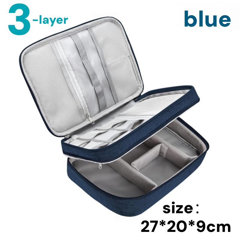 Portable Travel Electronic Cable Accessories Storage Organizer Bag for Chargers Power Banks - Practical Pouch