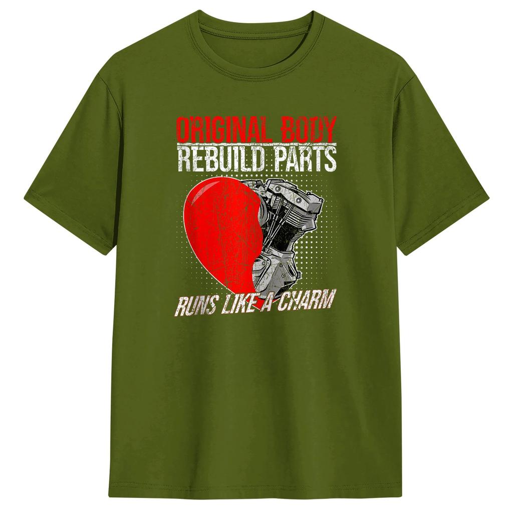 Original Body Rebuild Parts Open Heart Surgery Survivor TShirt Summer TShirts Cotton O Neck 6XL Top Tees ShortSleeve Tshirt