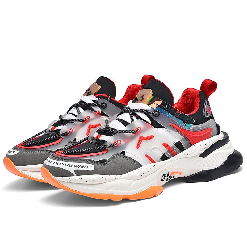 Men's Sneakers Fashion Sports Thick Soled Dad Shoes High Stretch Running Shoes