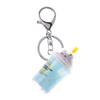 Cartoon Cup Milk Tea Bubble Acrylic Floating Fruit Jewelry Key Ring Fashion Accessories Key Chain