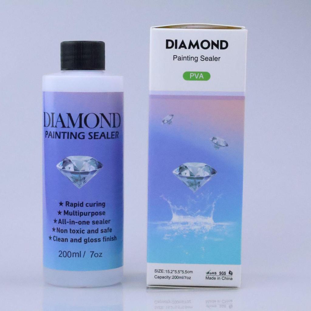 120ml Diamond Painting Glue - Protective Sealant, Anti-Shedding and Anti-Dropping Rhinestone Fixer, Surface Brightener for DIY Projects