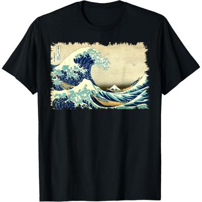 Famous Vintage Art Classic_ Great Ocean Wave Special Design T-Shirt(7)