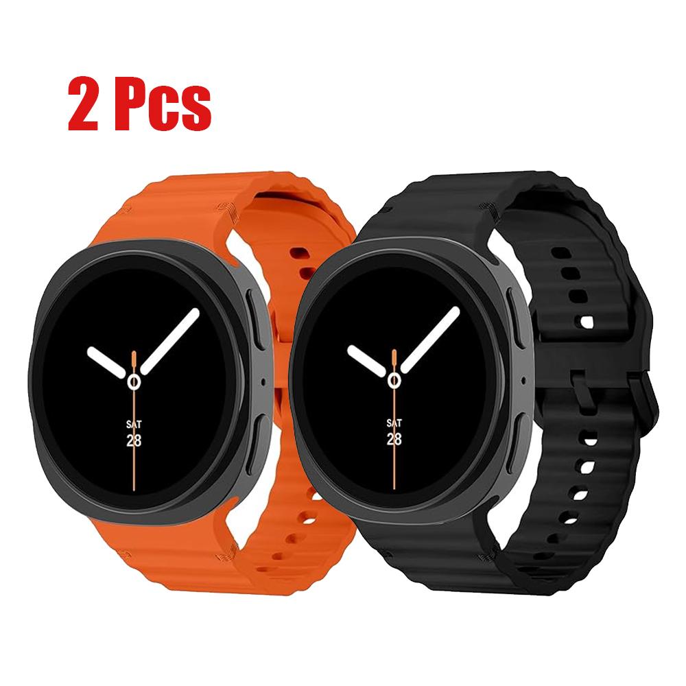 Straps for Samsung Galaxy watch 8 44mm 40mm 2 Pcs Belt Silicone Sport Wrist Bracelet Correa Galaxy watch 8 classic 46mm Bands