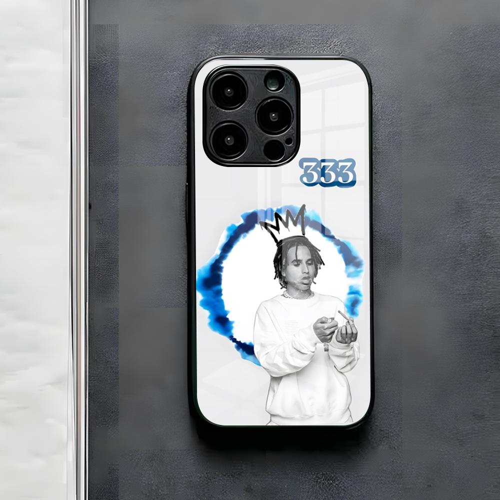 

Rapper Matue 333 Phone Case For IPhone 17 Air 16 E Pro Max 15 14 13 Mini 12 Pro 11 Max Plus Black Glass Cover iPhone 12ProMax