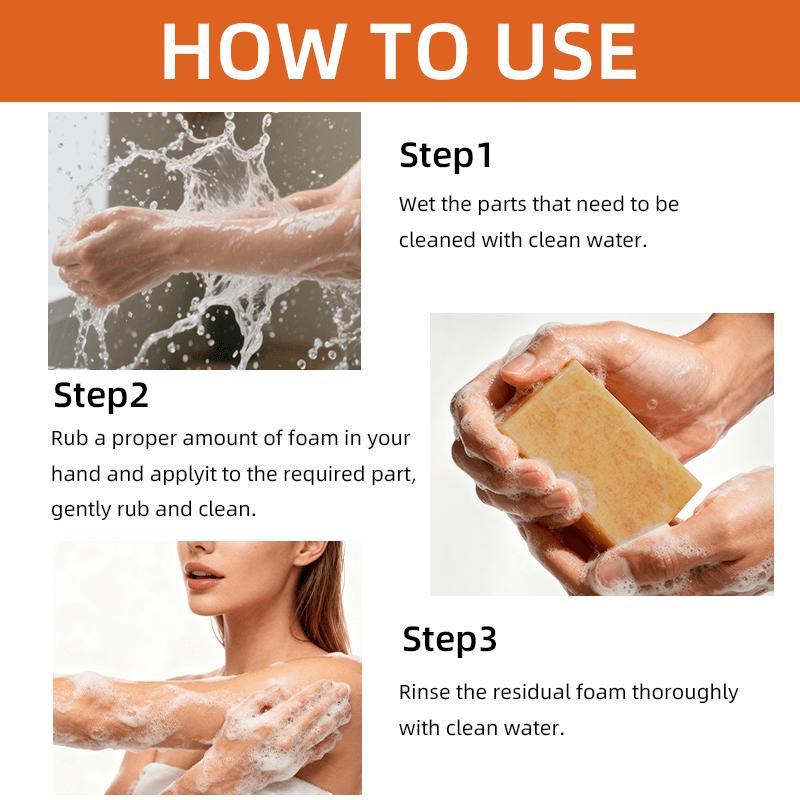 Turmeric Kojic Soap Rich In Kojic Acid, Turmeric, and Collagen, Natural Ginger Soap for Deep Moisturizing, Cleansing, Brightening, and Thick Lather