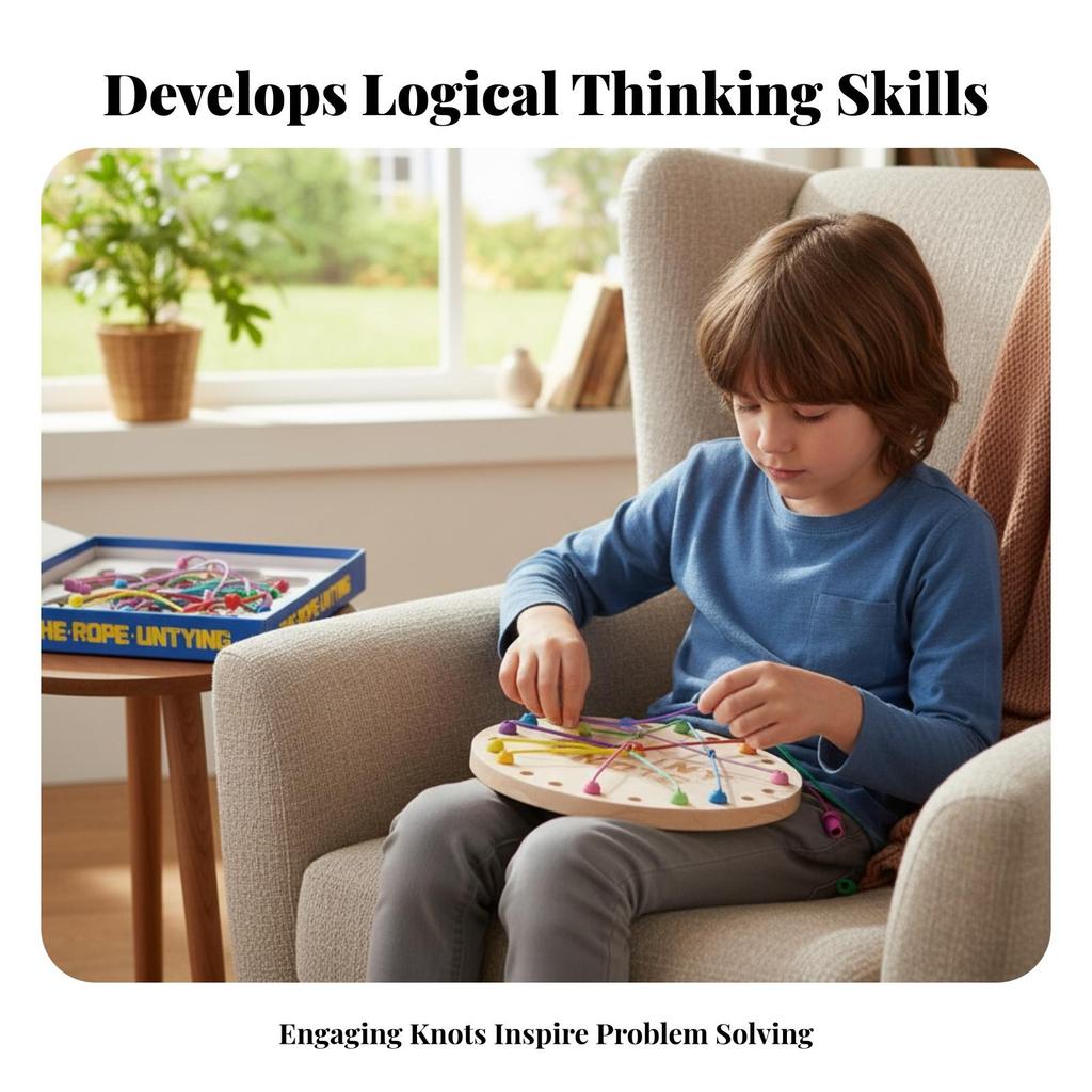 Rope Untangling Puzzle Looped Ends Game Colorful for Children