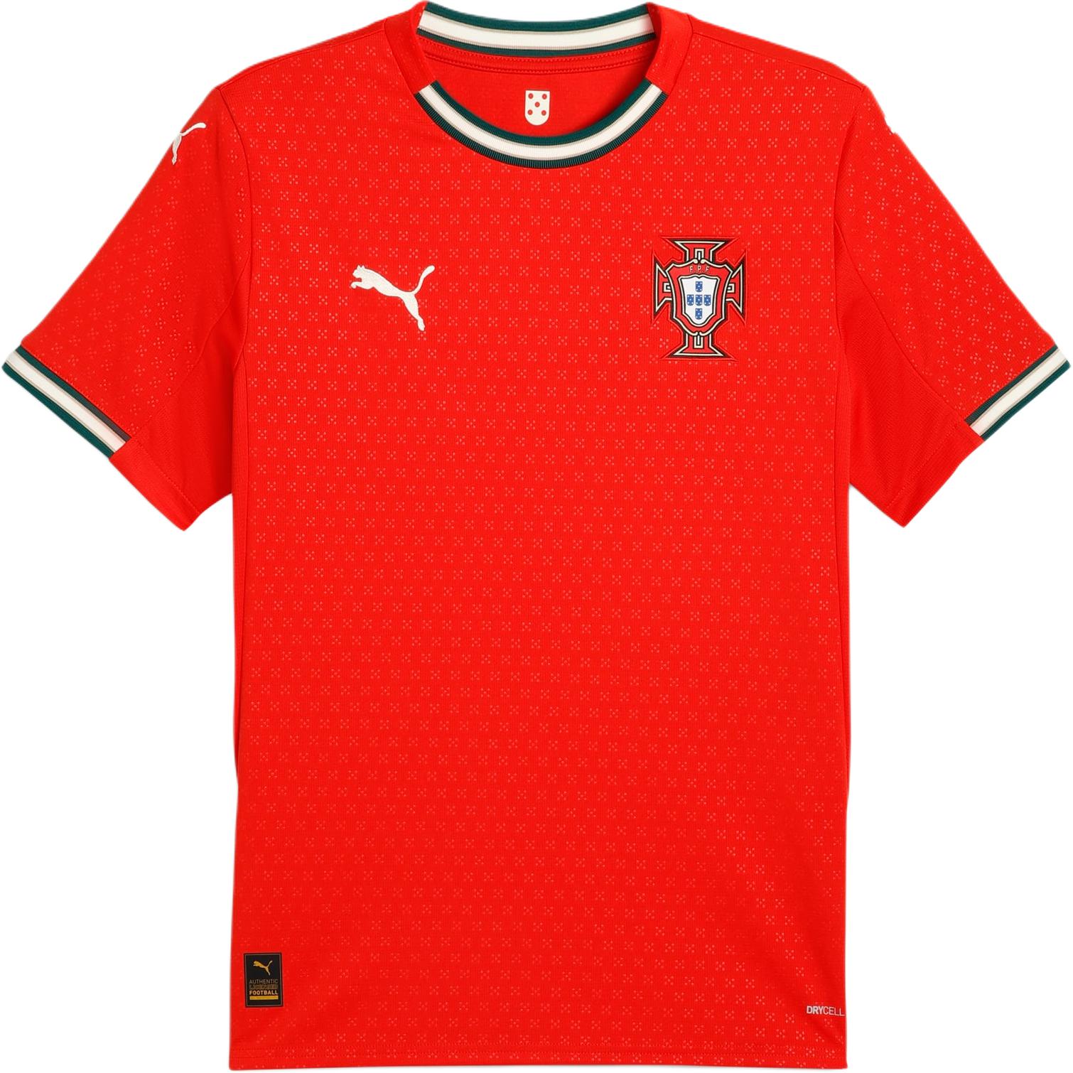 

Puma X Коллаборация FPF Португалия Домашняя футболка 2025 Модная футболка с коротким рукавом для футбола Мужская футболка Красная 77919001