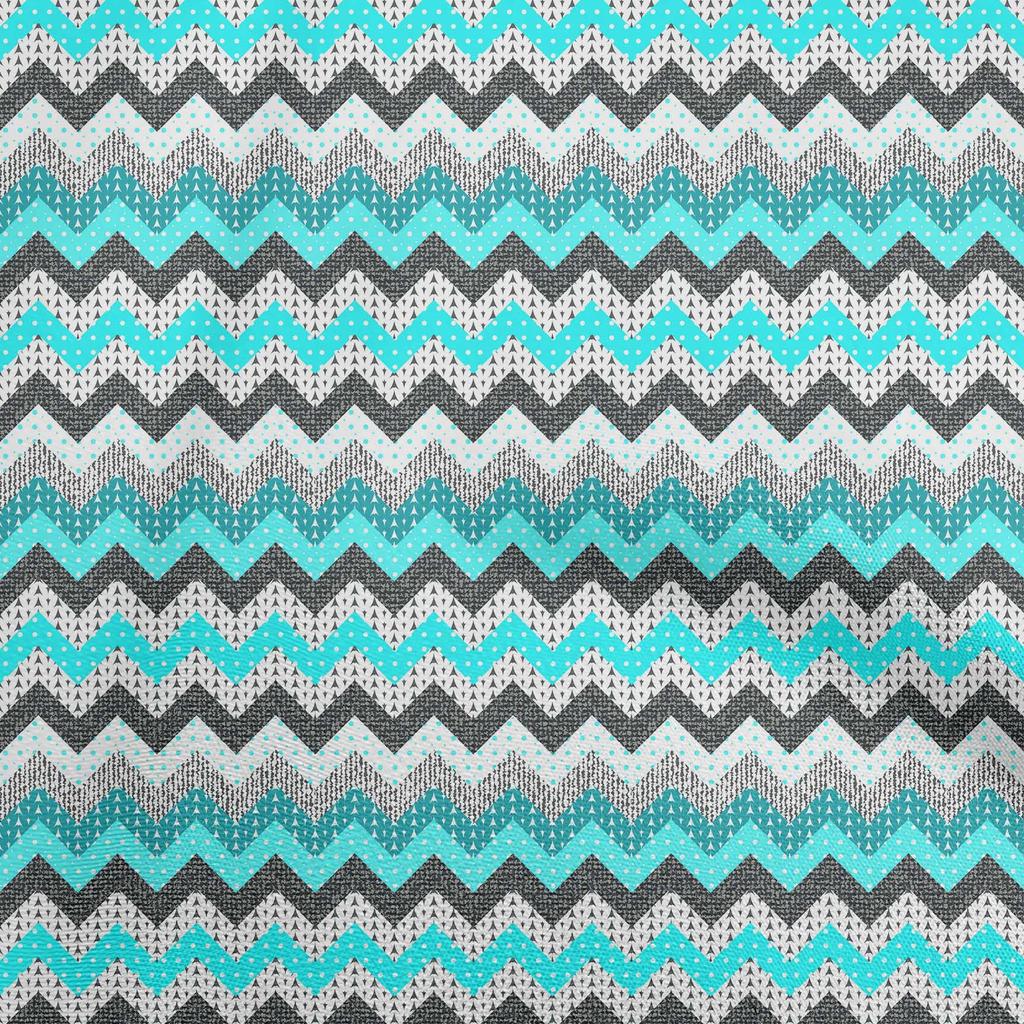 oneOone Cotton Flex Light Blue Fabric Chevron Craft Projects Decor Fabric Printed By The Yard 40 Inch