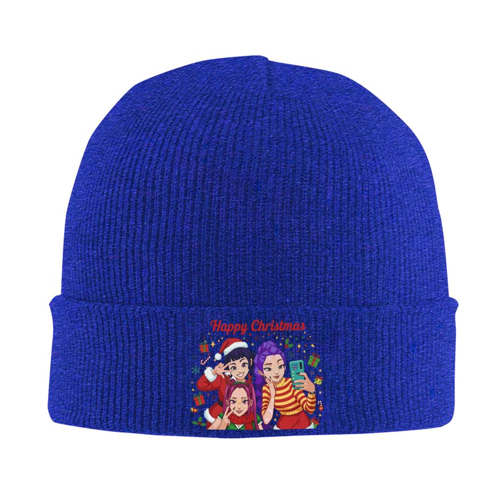 Unisex Christmas, Kpop Demon Hunters Christmas Saja Boys Merry Xmas Beanie Hats Fashion Knit Hat Winter Caps Elastic Bonnet Hats