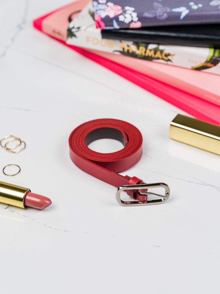 Classic Women's Belt with a Silver-colored Metal Buckle