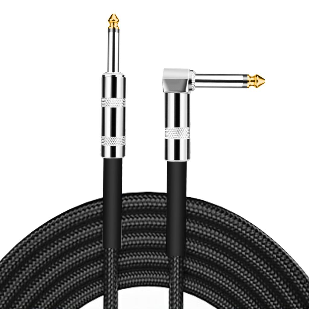 Shielded Cable 1M Guitar Shield Guitar Cable Plug Copper Mesh Noise Canceling Heavy Duty Nylon Not Easy to Disconnect For Musical Instruments Shielded