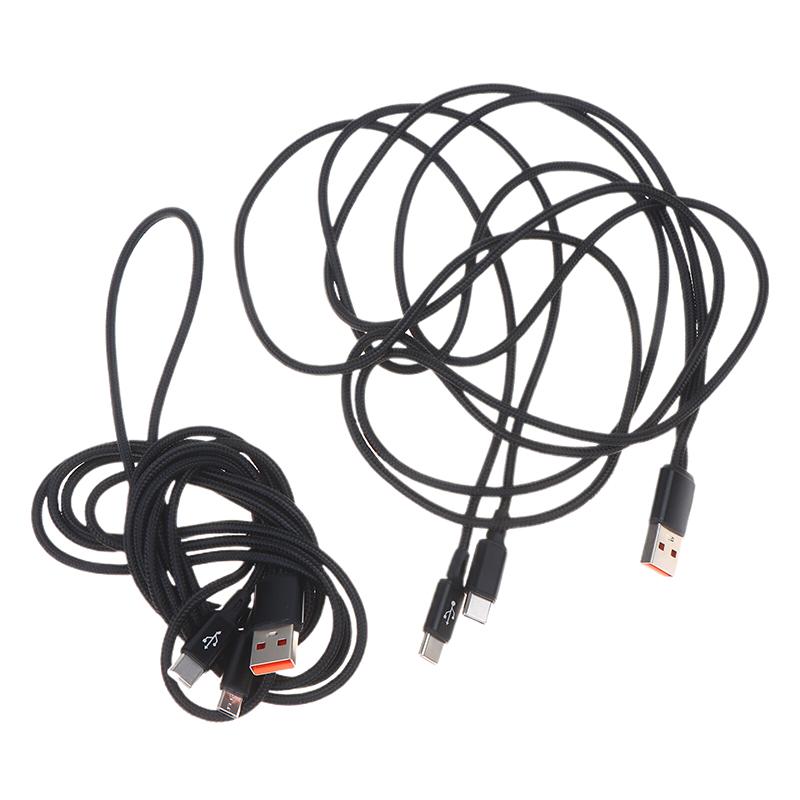 2-in-1 USB C Fast Charging Cable 5A Y Splitter Micro USB Data Cord for Android Phones Tablets Car Travel Use