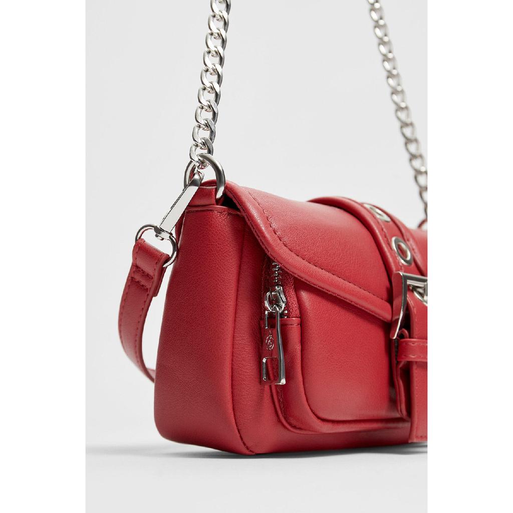 Bag With Buckle And Crossbody Strap
