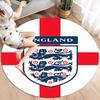England National Football Team Round Area Rug,Carpet Rug for Living Room Bedroom Sofa Playroom Decor,Non-slip Floor Mat