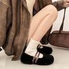 Flat Shoes Autumn New Round Toe Shallow Mouth One Belt Suede Soft Sole Non-slip Wear-resistant Cotton Shoes