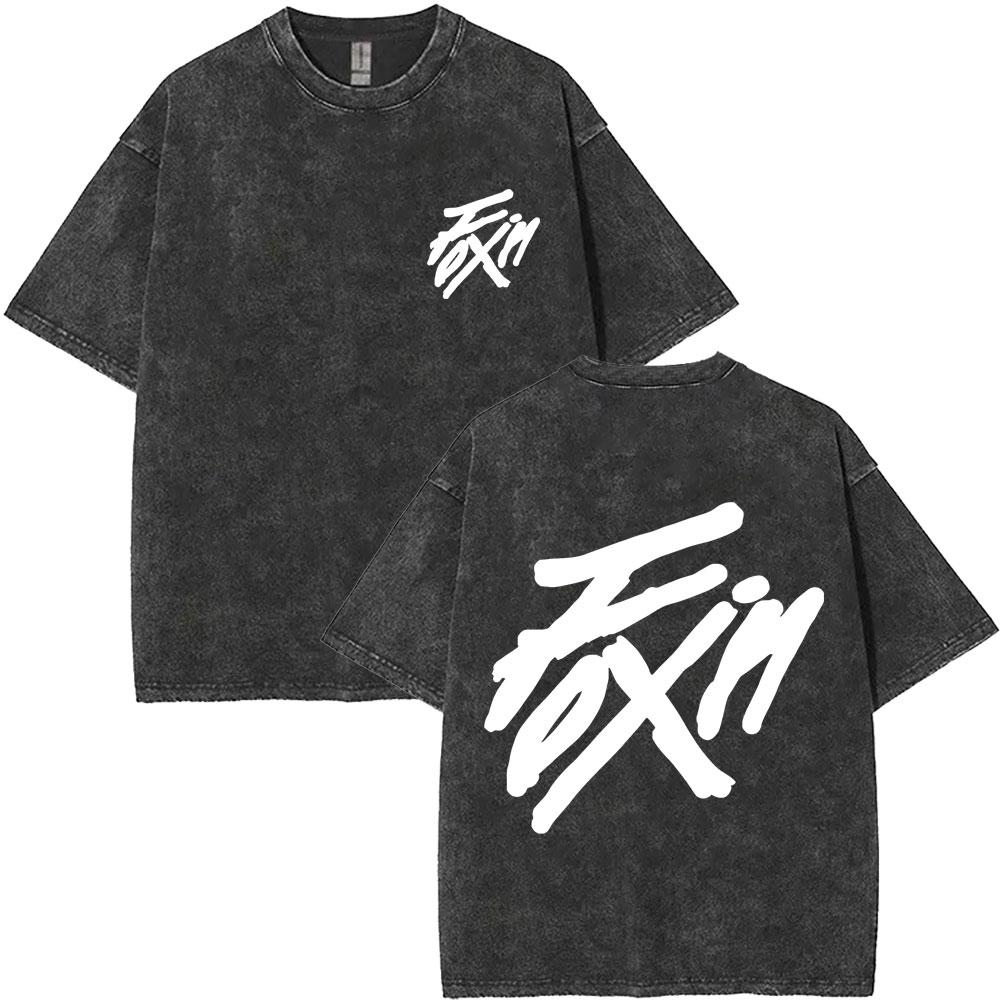 Washed Vintage Kpop ATEEZ "FlX ON" Merch T-shirt Men Women Korean Fashion Trend T Shirts Men's Casual Oversized Cotton T-shirts