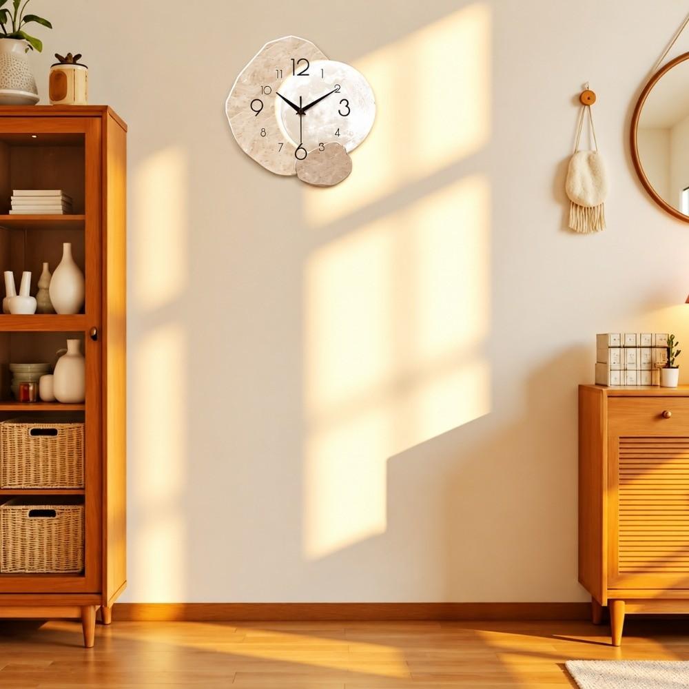 Silent Quartz Movement Wall Clock Moon Silent Wall Clock Artistic Moon Shape Clock Living Room