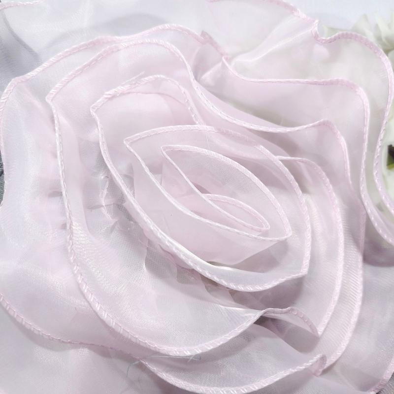 Elegante Blumencorsage Anstecknadel Schmuck Blickfang Große Blume Reversnadel Zarte Stoffblume Brosche Anstecknadel Accessoire