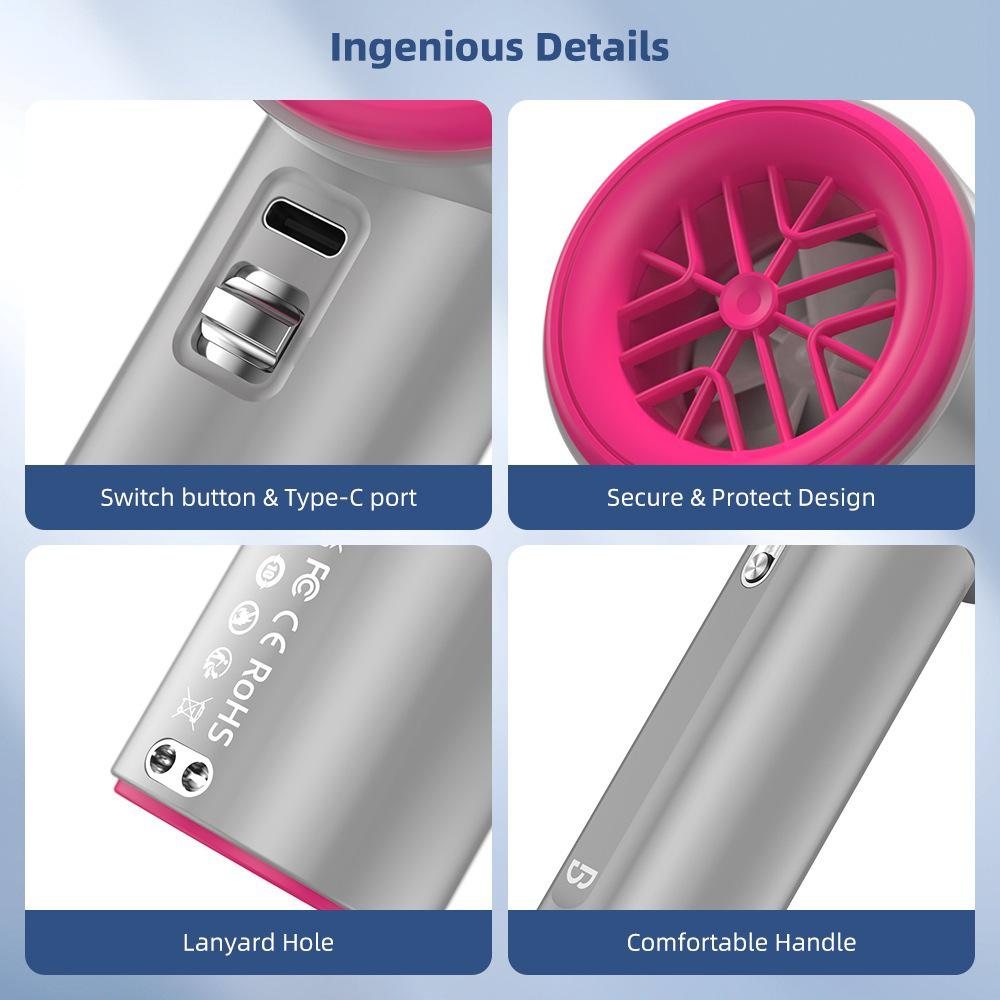 Handheld USB Mini Fan High-Speed Turbine 100-Speed Portable Fan for Southeast Asia