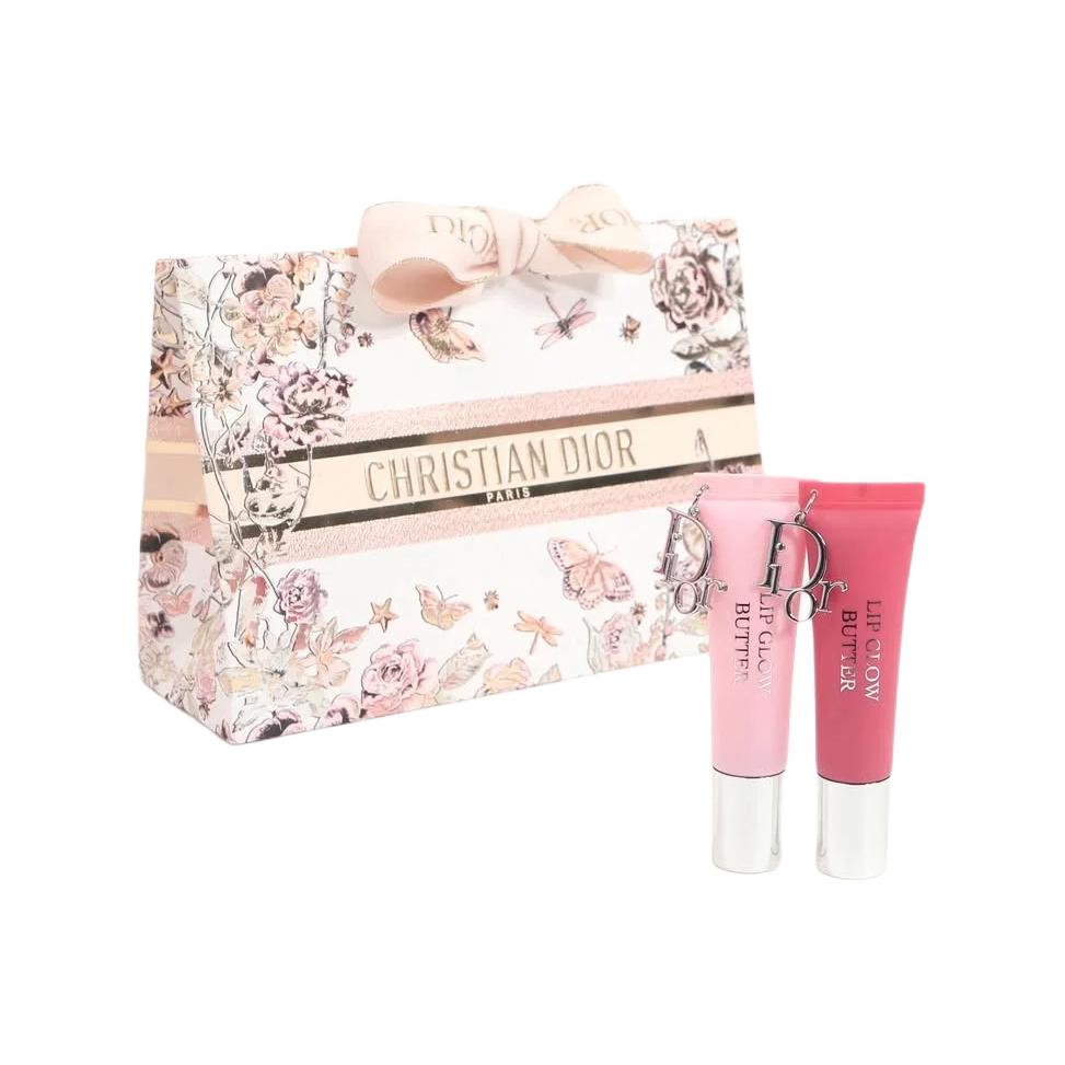 Dior Addict Lip Glow Butter Set, 24-Hour Hydrating High-Shine Lip Treatment #101+#105