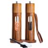 Wooden Salt and Pepper Grinder,8 Inch Manual Pepper Mill Adjustable Coarseness Refillable,Acacia Wood Pepper Shakers for Kitchen