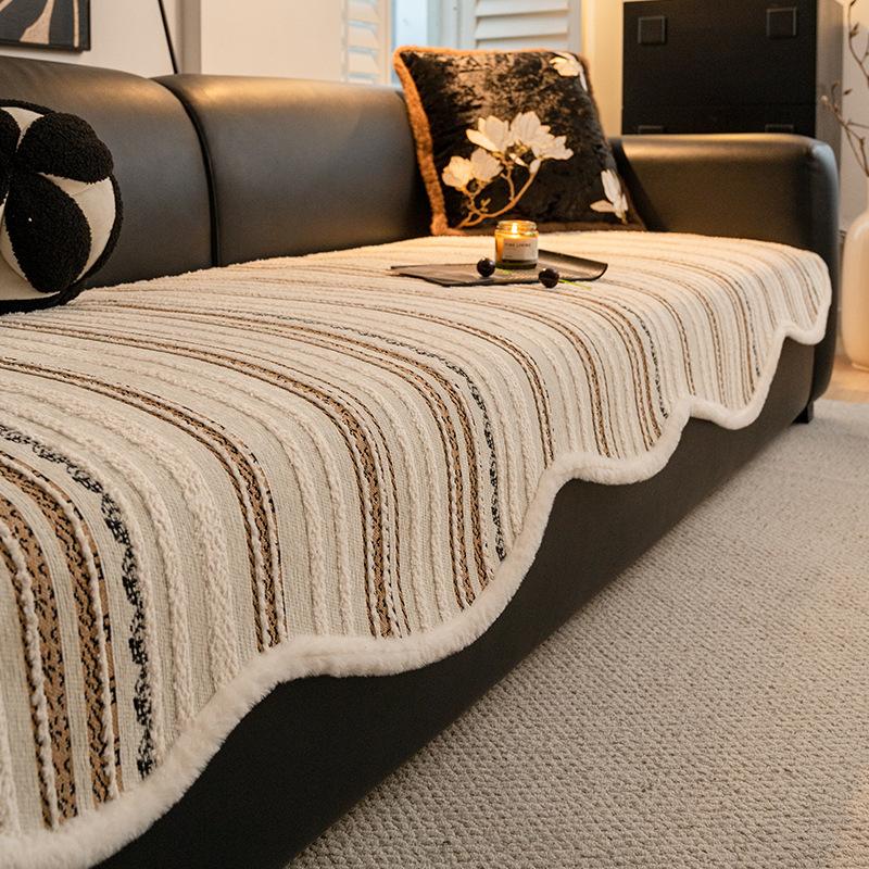 

Premium Sofa Cushion Autumn And Winter New Straight One-Piece Non-Slip Special-Shaped Seat Cushion Four-Season Universal Cover 70*70cm