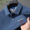 Gant Sommer Herre Ny Broderi Ensfarget Ren Bomull Løs Business Casual Poloskjorte