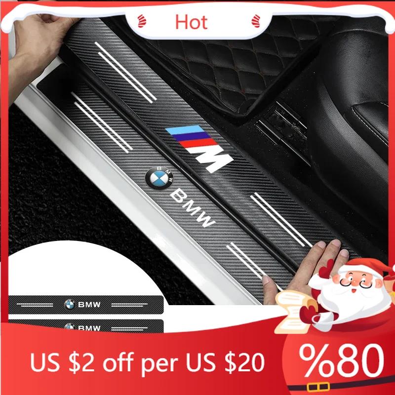 MAKKG1 New 2025 Car Interior Door Sill Strip Carbon Anti-Scratch Protector Sticker For BMW E46 E90 E60 F30 F10 E39 E36 F20 E87 E90 G30