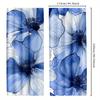 2pcs Blue and Silvery Watercolor Flower Curtains   Thermal Insulated Blackout Drapes
