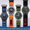 Оновлений нейлоновий ремінець для Casio G-Shock GST-B400 5657 | Міцний полотняний ремінець для годинника | SteelHeart IV Замінний Чорний/Сірий