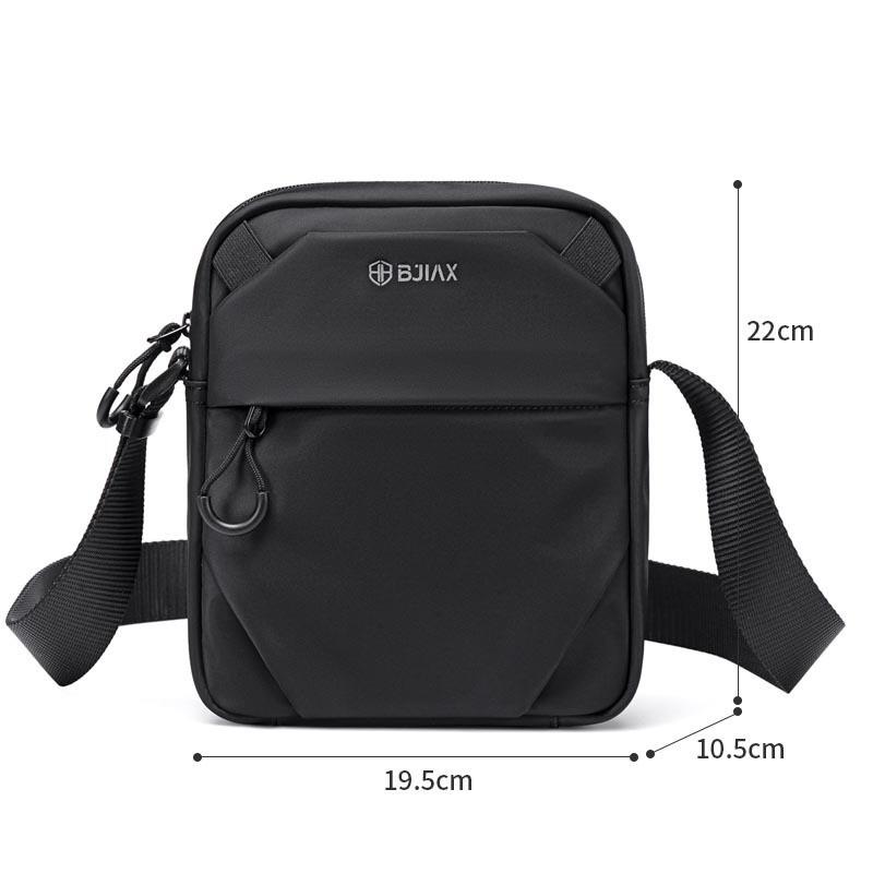 Men s Bag New Large Capacity Multi Compartment Single Shoulder Business Commuting Simple Crossbody Fashion 19.5x10.5x22 чёрный