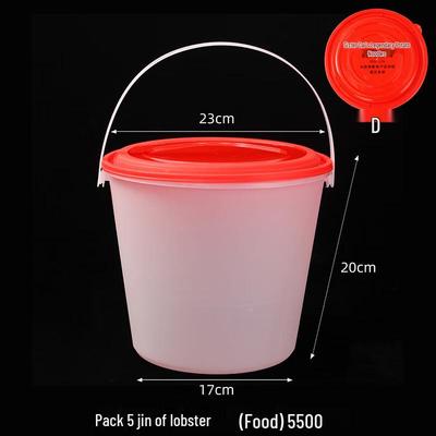 Seau à emporter rond en plastique jetable