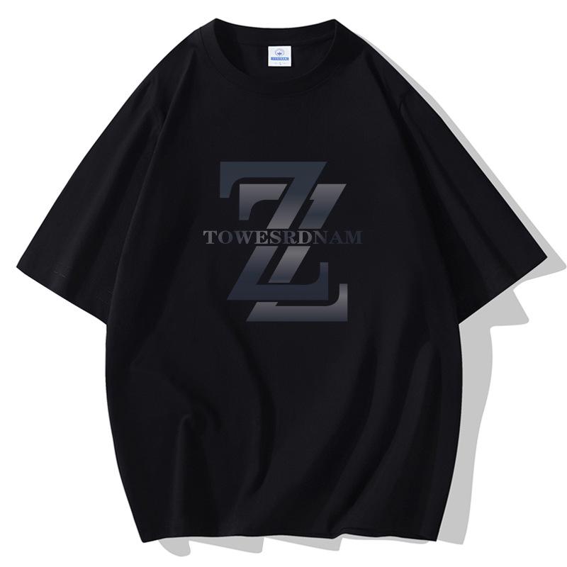 Men's 2025 Summer Trendy Pure Cotton Loose Round Neck Short Sleeve T-Shirt