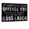 Vintage Sarcastic Metal Wall Art Sign 12x8 - Garage Decor Gift