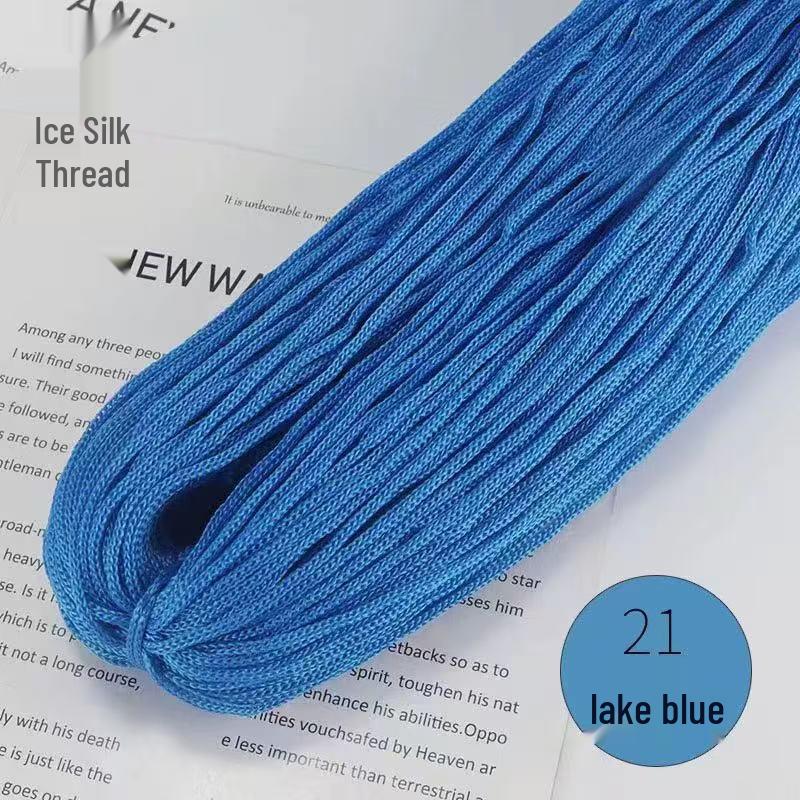 Lightweight Thick Ice Silk Yarn Hand-Knitted Hat & Large Bundle for Spring/Summer Crochet