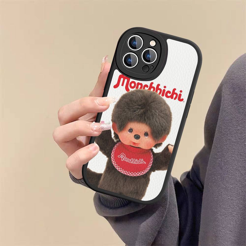 Cute M-monchhichis-s Phone Case For IPhone 16 15 14 11 12 13 Pro Max Plus Back Leather Shell