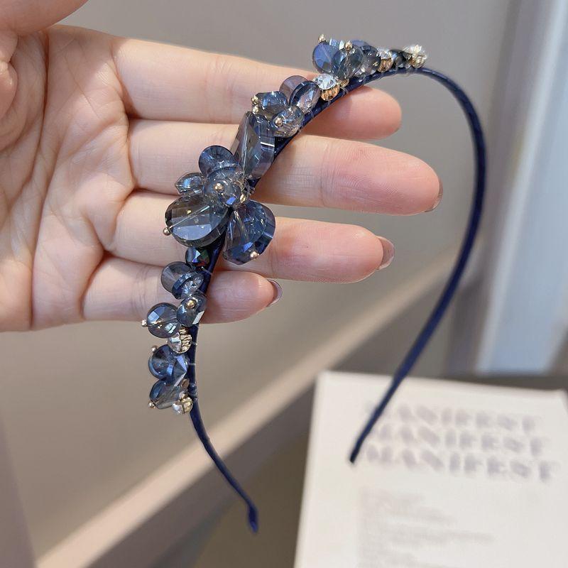 Fascia per Capelli Fatina di Cristallo Barocca da Donna Raffinata Strass Pietra Fiorita Accessori per Capelli Principessa Copricapo Nuziale con Diamanti