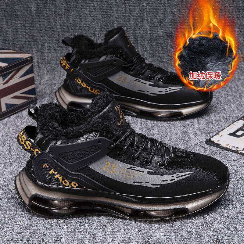 

Мужская обувь весна 2025 новые кроссовки на воздушной подушке спортивная обувь мужская повседневная универсальная модная обувь для папы на высокой платформе 43 чёрный