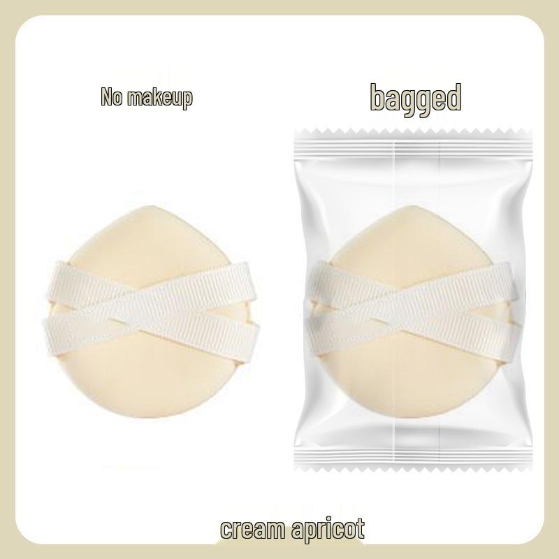Mochi Double Ribbon Air Cushion Puff: Thick Marshmallow Soft Makeup Sponge, Non-Absorbent.