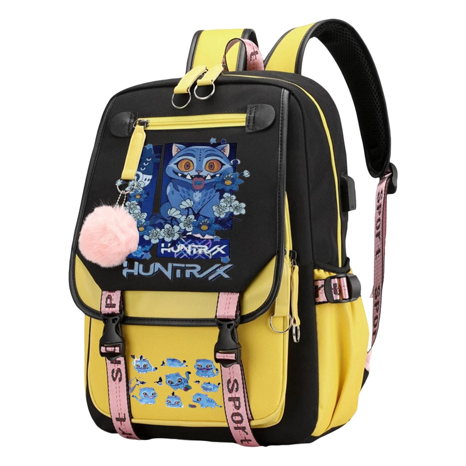 

Cartoon Anime Character Trend School Bag, Large Capacity, Fashion Bag For Boys And Girls One Size жовтий