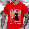 Funny Cat Coffee Tshirts Black Cat I’m Not Arguing Graphic T Shirts Oversize T-shirt Fashion Harajuku T-shirts Men Brand T-shirt