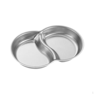 Barbecue-Dip-Schale, unterteilte Platte, kreisförmig, wiederverwendbar, solide Gewürzsaucenschale für die Küche zu Hause